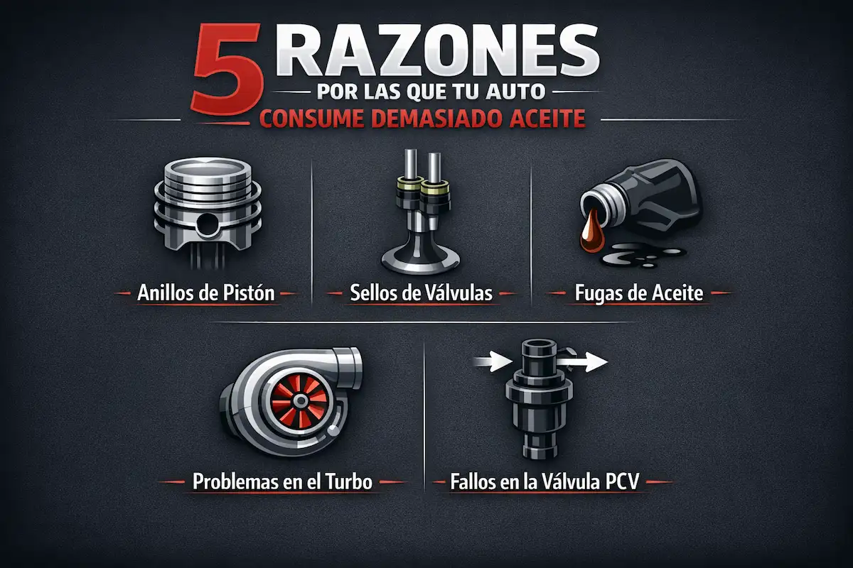 Mi Coche Consume Mucho Aceite: 5 Causas y Cuándo Preocuparse coche consume mucho aceite